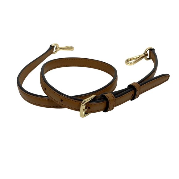 Michael Kors Leather Buckle Replacement Shoulder Strap ONLY Gold Tone Adjustable - Picture 1 of 6